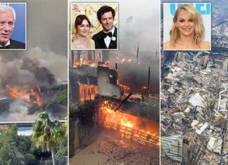 Hollywood celebrities whose houses have burned down as California is destroyed by destructive wildfires in Los Angeles Among them are Taylor Swift and numerous other celebrities.